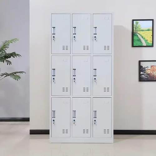 河北钢制九门更衣柜铁皮柜9门员工更衣柜储物柜生产厂家耐用