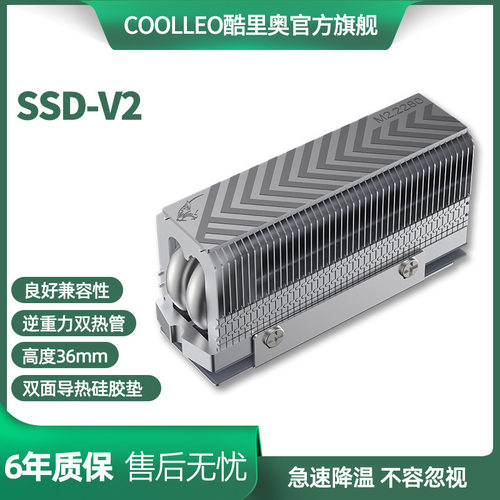 酷里奥SSD-V22280M.2规格散热器全回流焊逆重力热管双层硅胶片