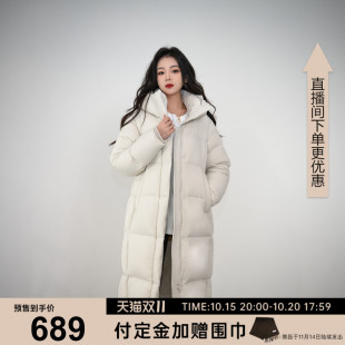 加厚保暖连帽外套泡芙面包服 羽绒服过膝长款 坦博尔25年冬季 新款