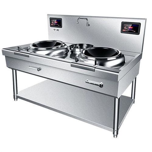 商用电磁炉大功率电炒炉15kw凹面厅双头电灶爆炒电炒锅双灶饭店餐