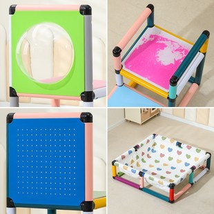 管道攀爬架配件滑梯儿童洞洞板蹦床网彩虹门秋千攀岩板吊桥球池