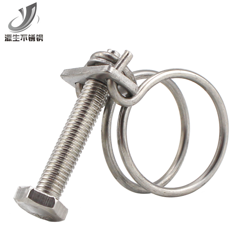 源生304不锈钢钢丝箍双钢丝卡箍管夹喉箍管卡子水管煤气管夹抱箍