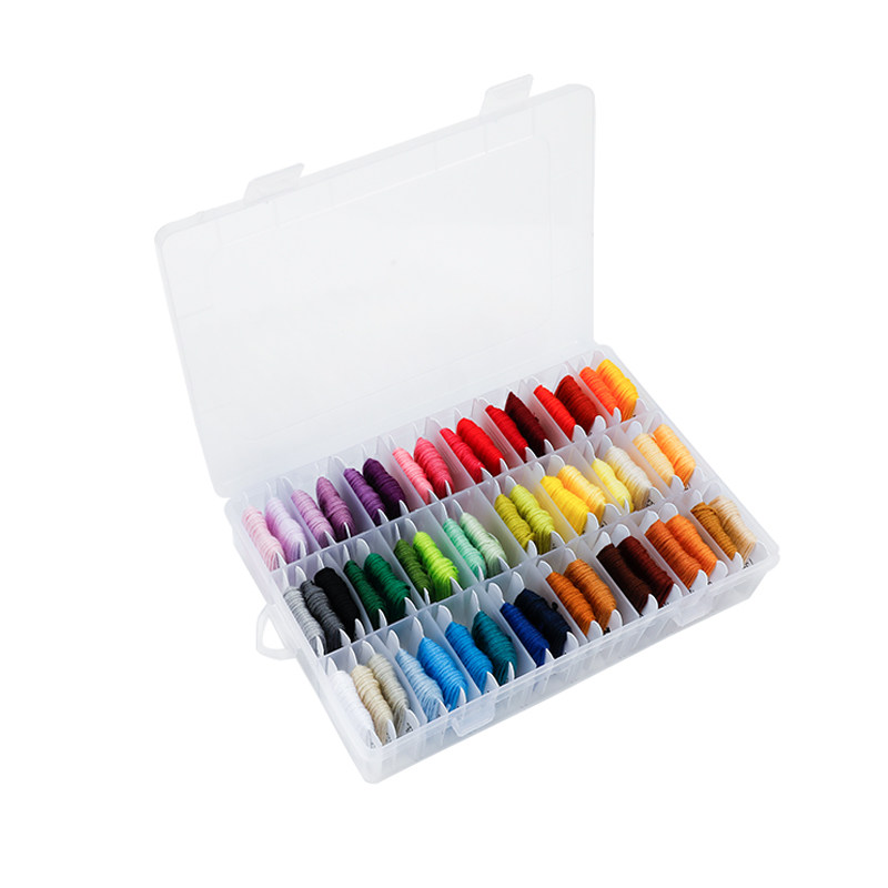 50色盒装绣线十字绣线欧式25号刺绣线涤棉线传统绣花线手工衣服线