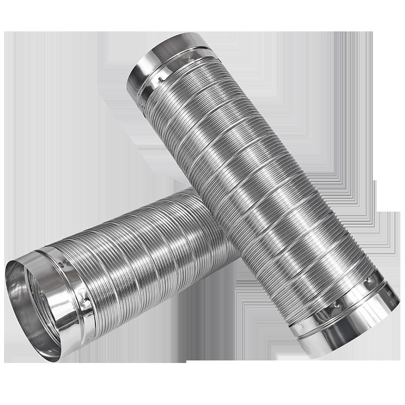 304不锈钢脱排油烟机排烟管耐高温防鼠可弯曲金属排气通风管烟囱