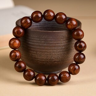 正宗天然海南老料黄花梨手串男单圈糠梨紫油梨老型文玩佛珠女手链