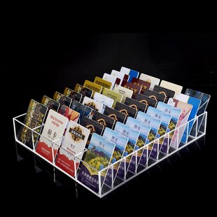 房卡收纳盒亚克力酒店宾馆卡片收纳架前台房卡盒子透明格子盒定制