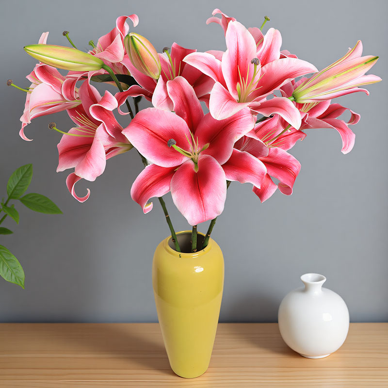 粉色香水百合花鲜花云南基地直发