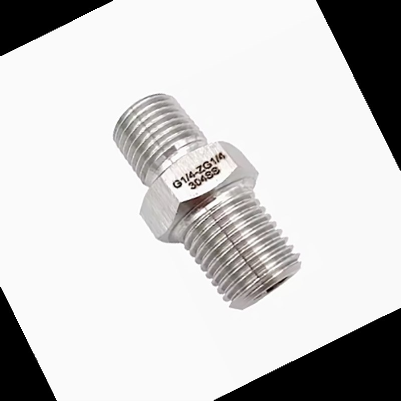 304不锈钢六角对丝接头 外螺纹G转ZG/RC 1/8 G1/4 R3/8 G1/2 3/4