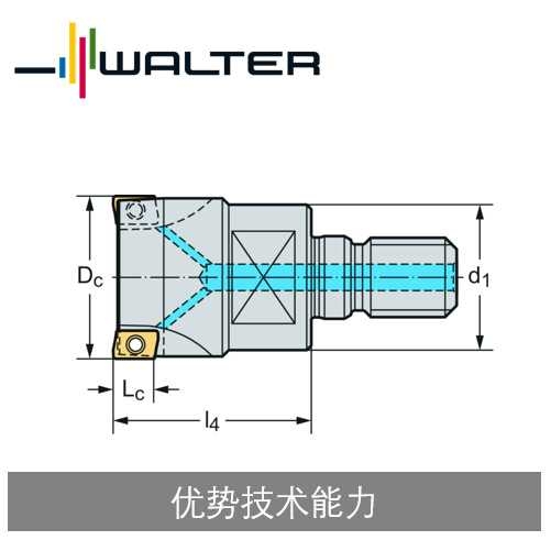 WALTER/瓦尔特方肩铣刀片金高进给 M5130 硬质合金钨钢刀片式铣刀