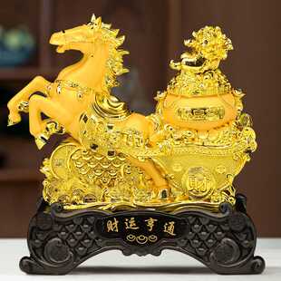 外贸绒沙金生肖马年摆件银行保险开门红礼品公司年会送客户纪念品