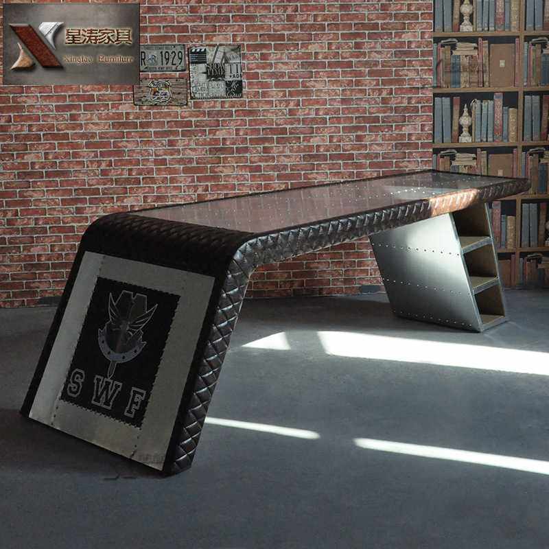 铝皮铆钉个性大班桌加长版LOFT工业风老板主管飞机翼办公桌书台,玩具/童车/益智/积木/模型,垂直悬浮玩具,淘宝优惠券,粉丝福利购,淘宝优惠卷