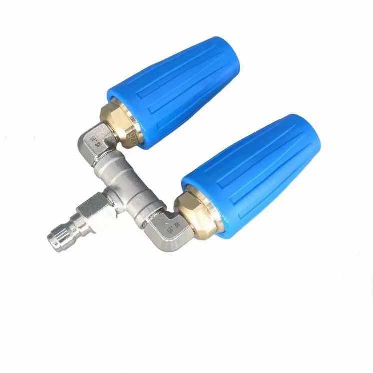 高压水枪旋转喷头铝合金搭配三通不锈钢水管接头TIP1/4 4000PSI