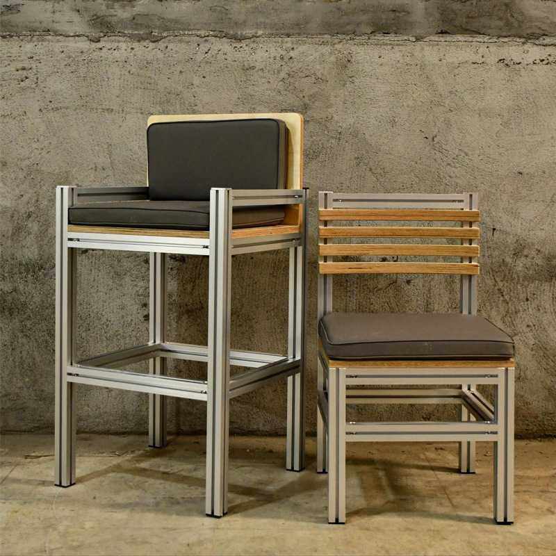 设计师椅模块椅子桦木海洋板铝型材咖啡吧椅餐椅网红咖啡店靠背椅,3C数码配件,摄像机配件,淘宝优惠券,粉丝福利购,淘宝优惠卷