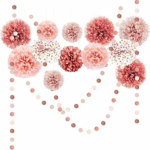 Christmas Halloween Rose Gold Wedding Decorations 15 Paper