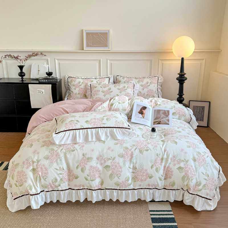法式田园风珍珠棉浪漫荷叶花边织带款四件套卧室温馨双人床上用品,畜牧/养殖物资,畜牧/养殖器械,淘宝优惠券,粉丝福利购,淘宝优惠卷
