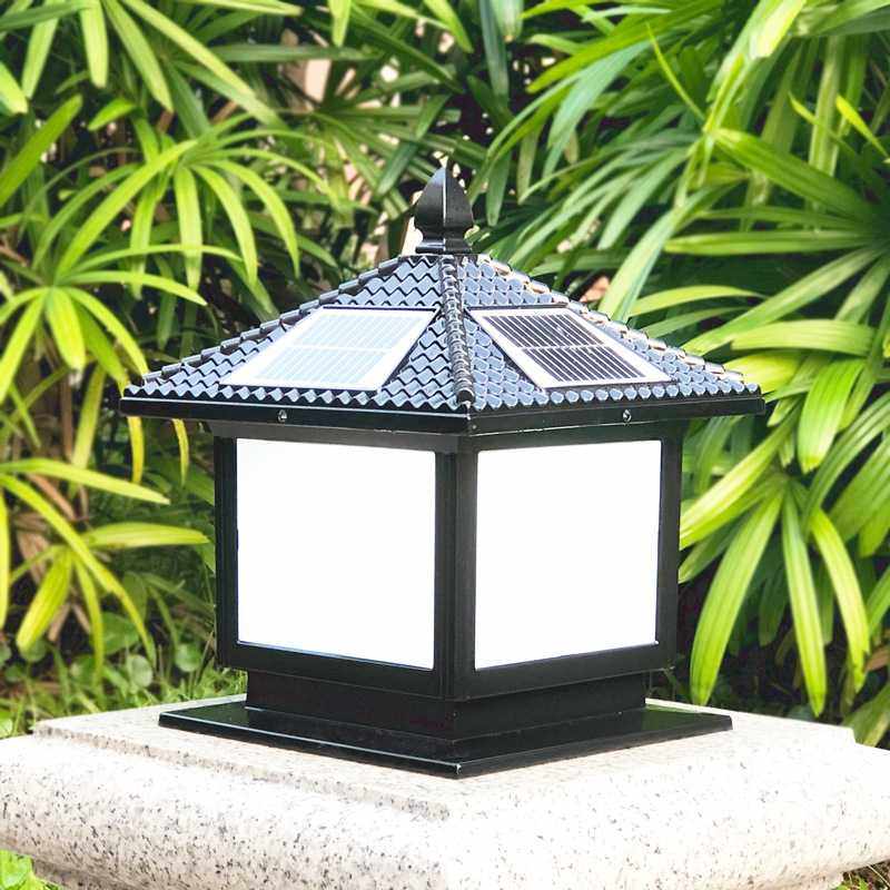 太阳能柱头灯户外防水围墙灯家用室外大门柱子别墅庭院灯现货