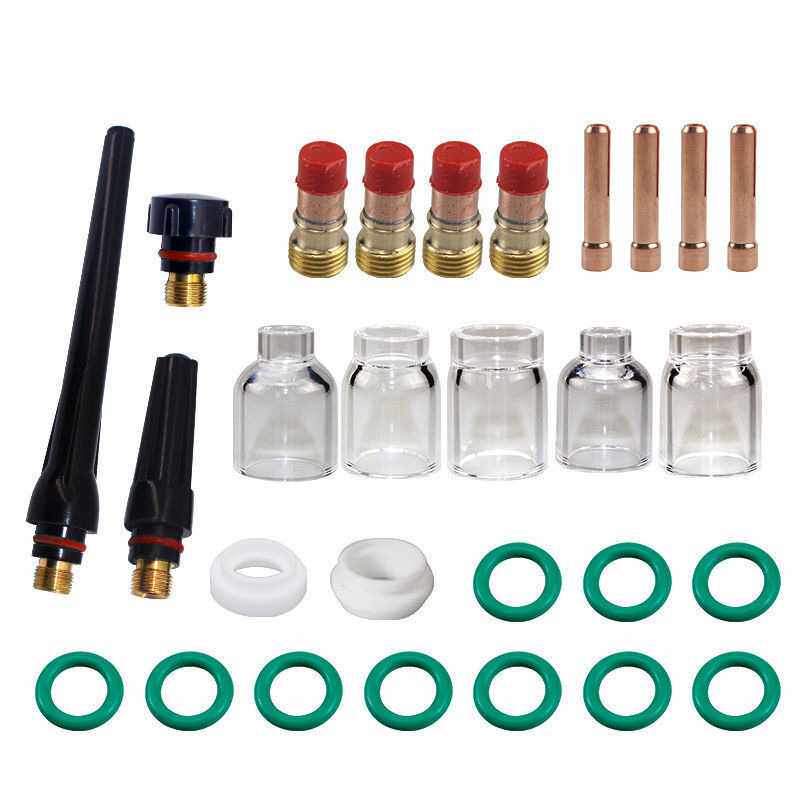 28 件/套 新款 Pyrex TIG 焊枪气体透镜 适用于Tig WP-17/18/26