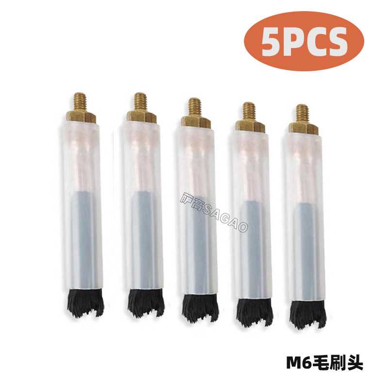 跨境新品毛刷头焊道处理机M6/8/10毛刷枪不锈钢焊斑清洗刷头5PCS
