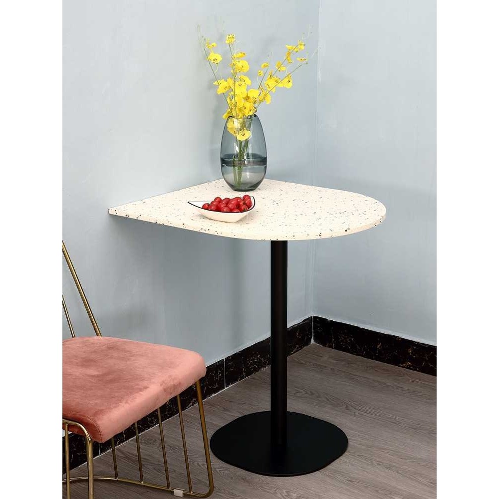 北欧水磨石异形咖啡饮料靠墙餐厅桌子简约现代吧台桌户外茶几边桌,电子元器件市场,其它元器件,淘宝优惠券,粉丝福利购,淘宝优惠卷