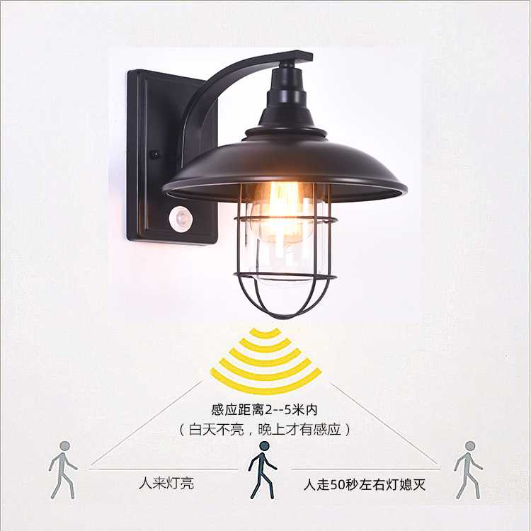 欧式户外壁灯防水过道走廊灯欧式仿古室外阳台别墅庭院大门灯led