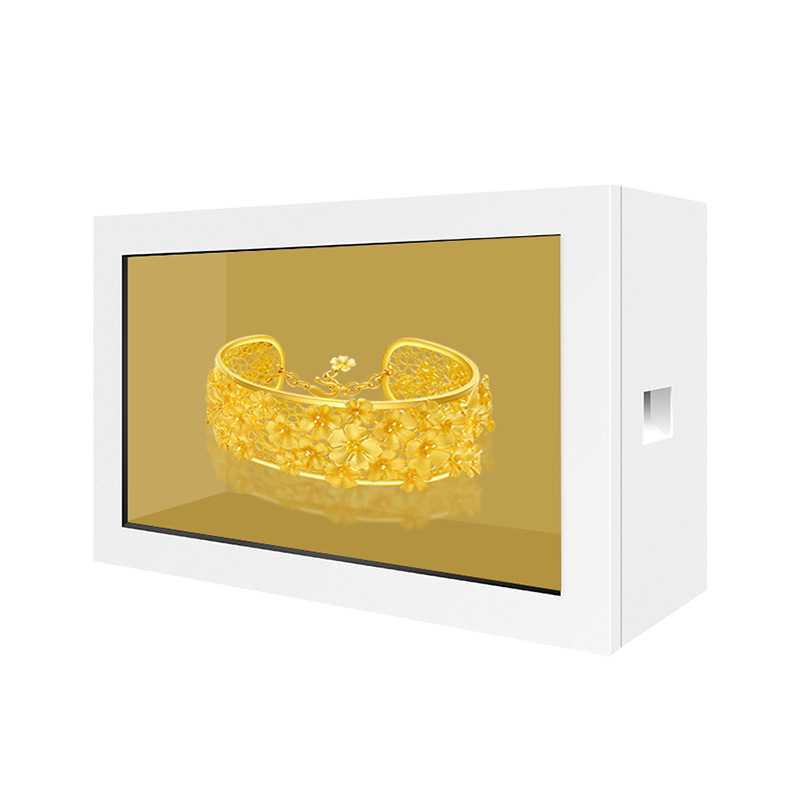 加工32/55/86寸横屏立式3D数字人AI全息透明液晶展示柜触摸一体机