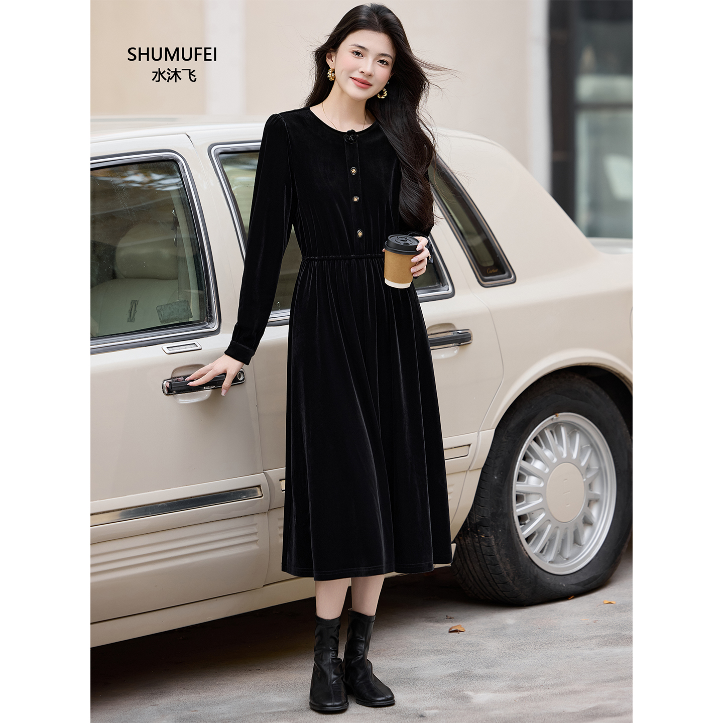 丝绒高端重要场合漂亮裙子打底裙