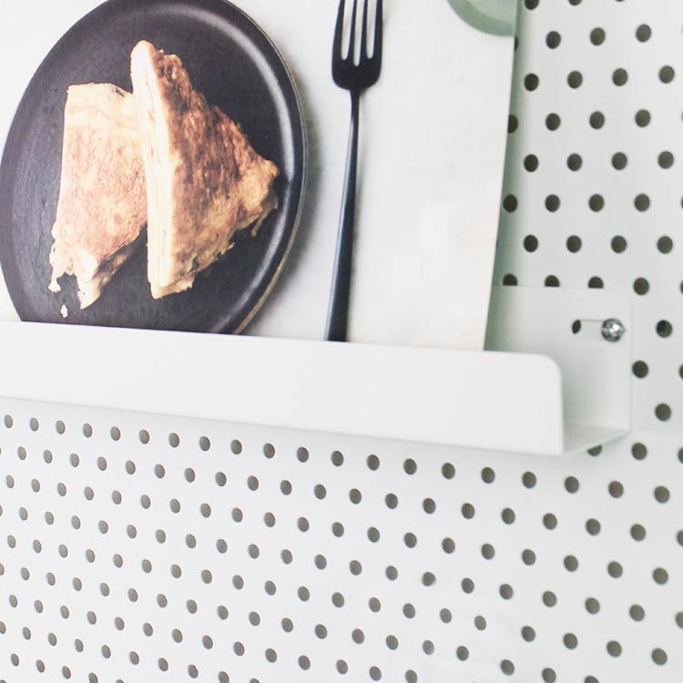 7YX书架置物架 铁艺书桌收纳架墙上搁板冲孔板洞洞板配件