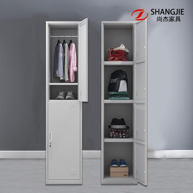 钢制单门更衣柜铁皮柜员工宿舍多门储物柜二门更衣柜带锁收纳柜