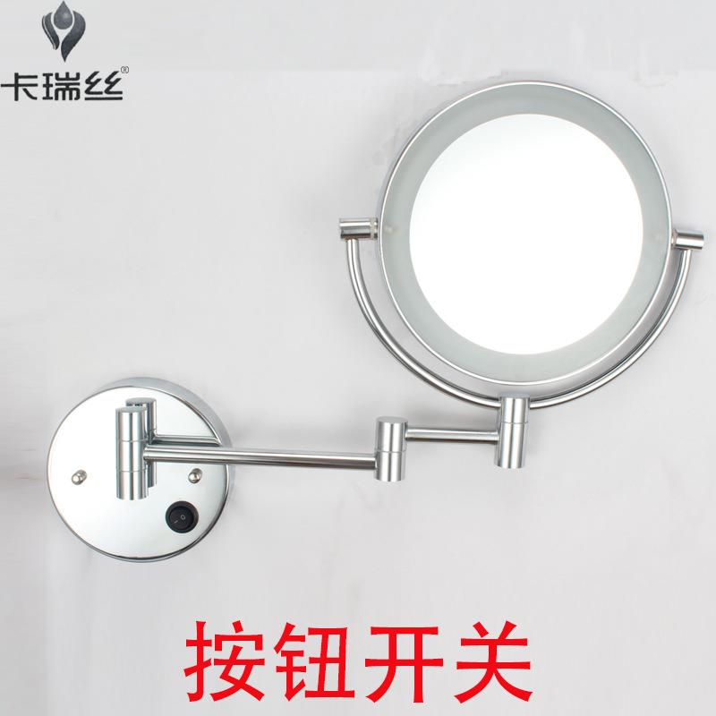浴室LED灯美容折叠伸缩化妆镜梳妆智能镜高清卫生间穿衣镜带灯