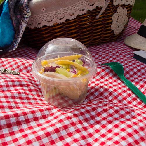 一次性塑料汤碗 沙拉杯 雪糕杯 零食包装盒 250/300ml 带盖PP透明