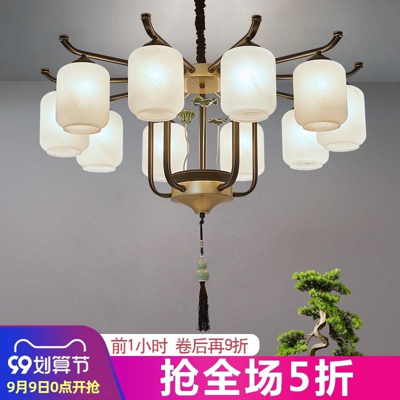 新中式吊灯客厅灯2021年新款大厅禅意风别墅餐厅灯具现代简约