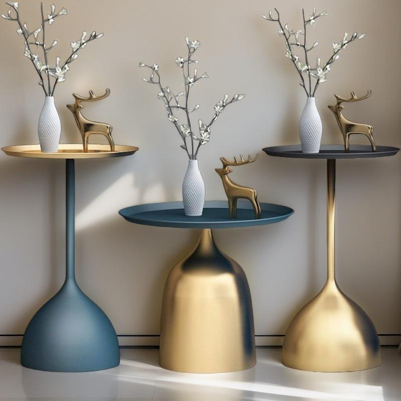 奶油风沙发边几边桌现代简约小茶几客厅阳台小圆桌床头移动小边几