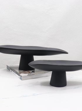 简约现代树脂高脚果盘创意客厅餐桌茶几收纳托盘摆件样板间装饰品