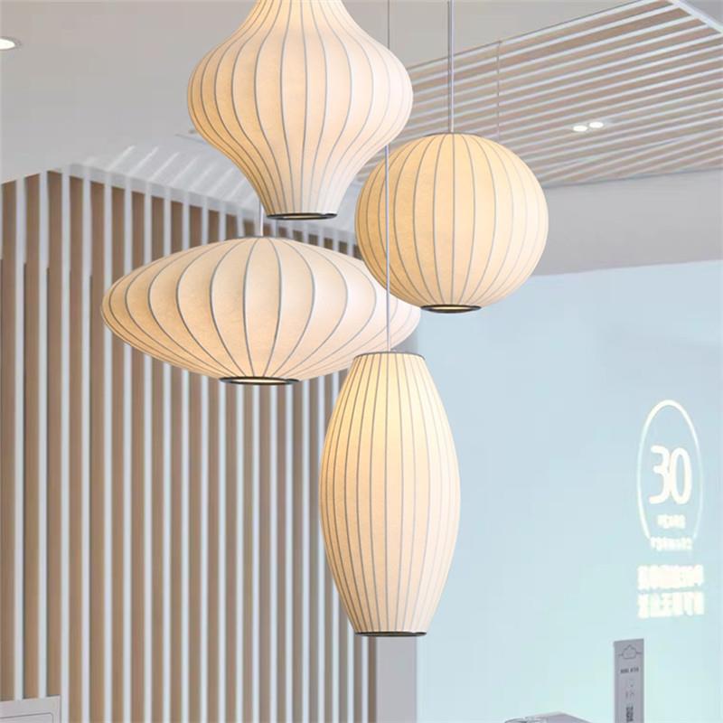 新中式日式禅意蚕丝吊灯餐厅茶楼展厅楼梯间服装店火锅店圆球酒店