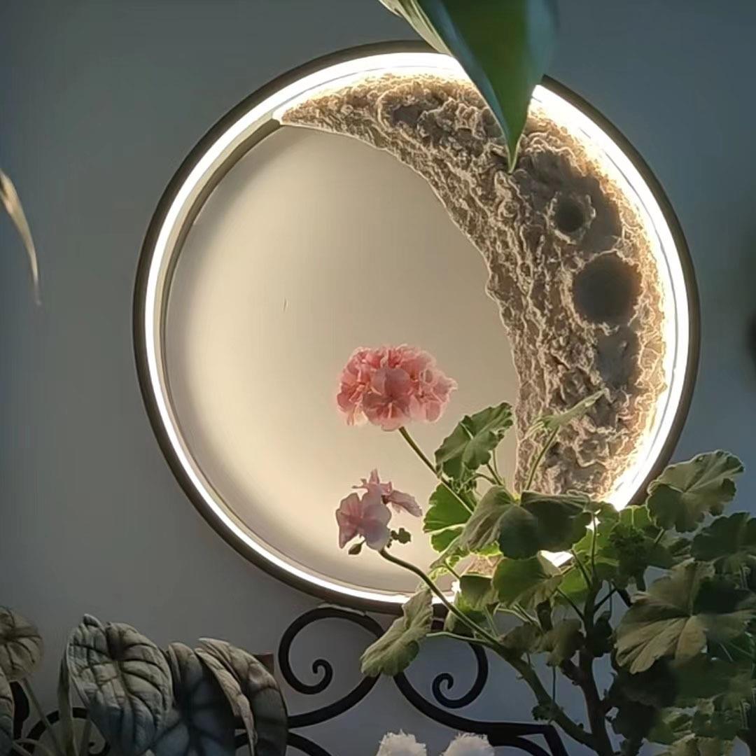 户外防水月亮壁灯别墅墙壁庭院露台花园景观外墙月牙太阳能LED壁