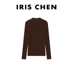 艾文文IRIS面膜打底2026新款秋冬100绵羊毛无缝一体上衣女打底衫