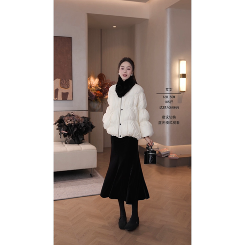 艾文文IRIS 丝绒裙 2025冬款“加厚鱼尾”包臀松紧腰半身裙