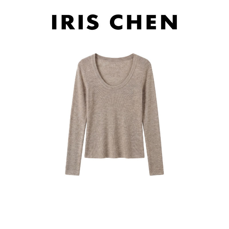 艾文文IRIS 云朵打底衫 25冬“100扬子纱绵羊毛”18针打底衫