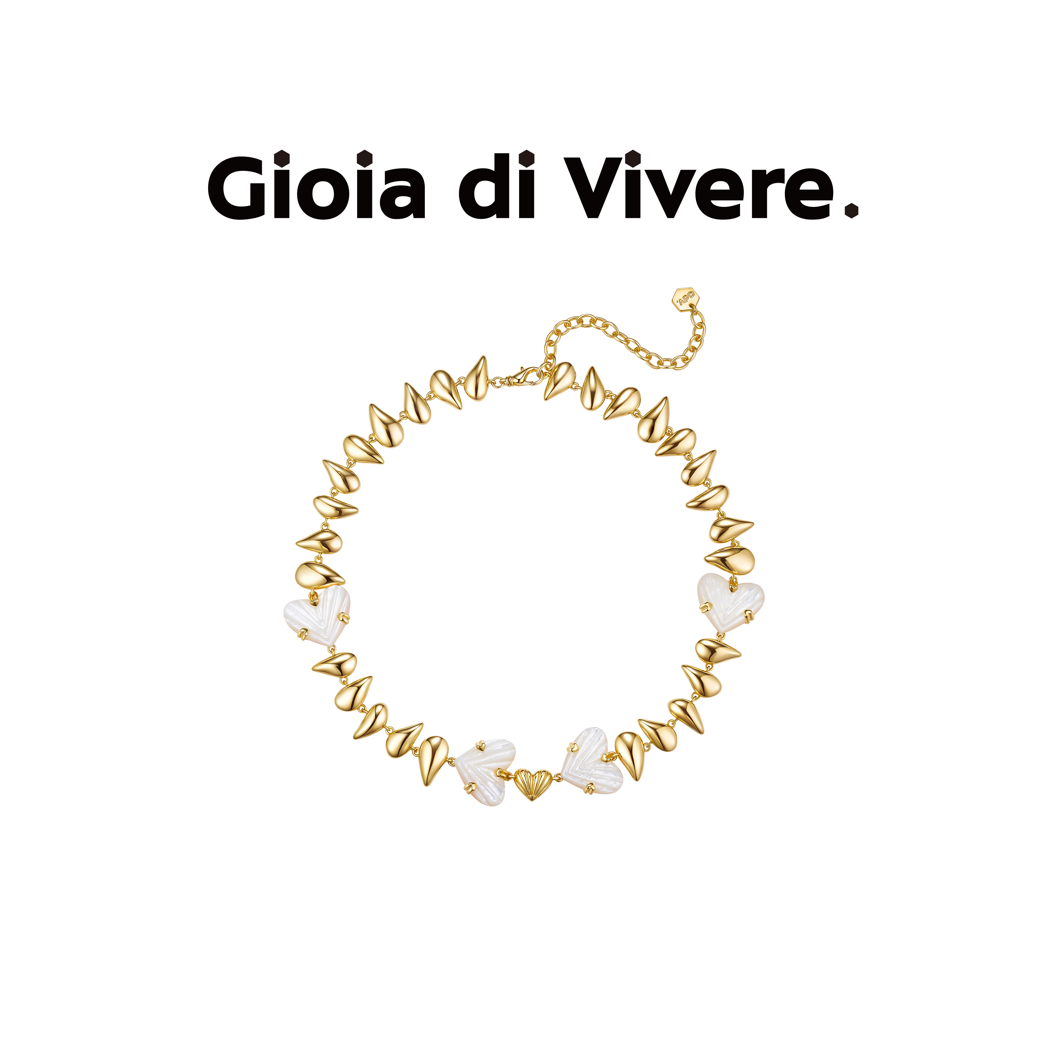 GdV爱心系列贝母爱心项链轻奢时尚设计锁骨链聚会约会送女友礼物