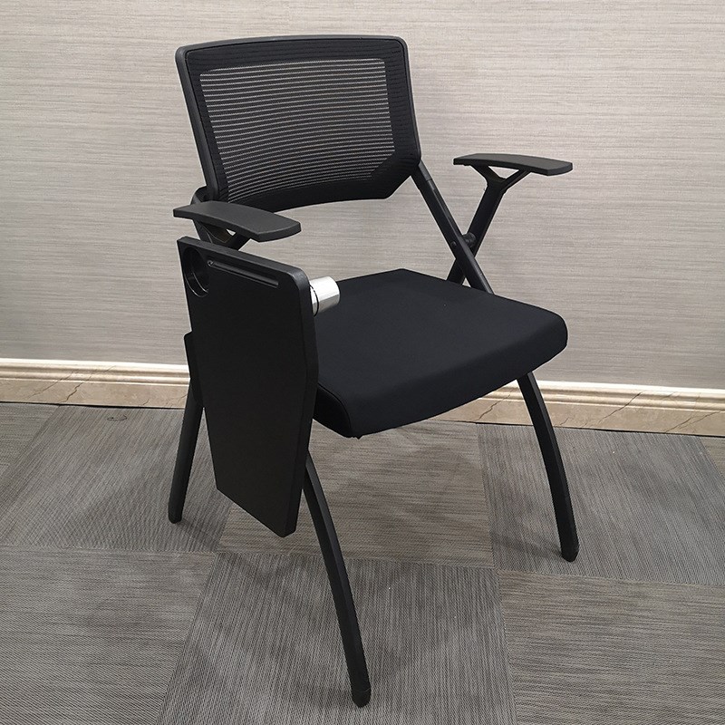 折叠培训椅办公椅活动靠背辅导机构带写字板多功能翻X板一体会议