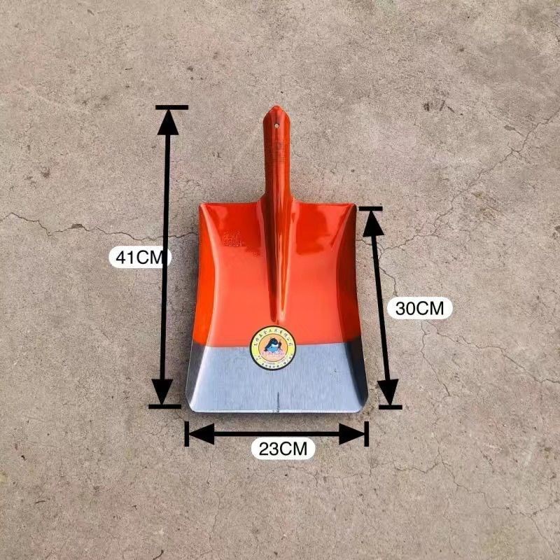 轨道钢淬火铲钢锹户外尖方煤A杴加厚农用工业锹园林木柄挖树锹