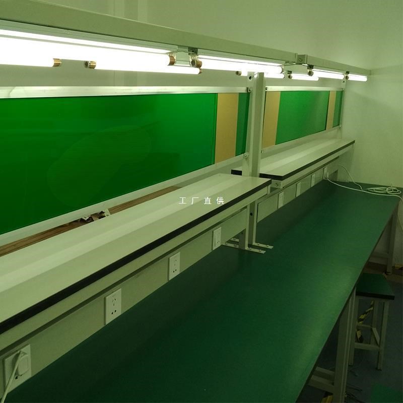 防静电检验工作台带灯流水线操作B车间维修焊接装配生产线安装桌