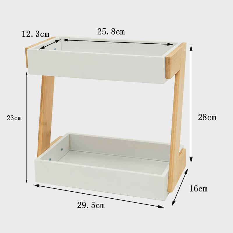 一物一家厨d房杯架置物架竹木质桌面家用网红创意免打孔日式白色