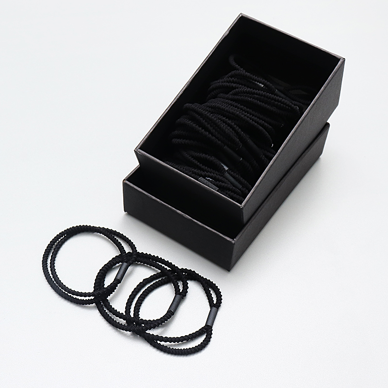 2023年新款橡皮筋黑色头绳绑扎头D发高弹力耐用胶圈女简约加粗发