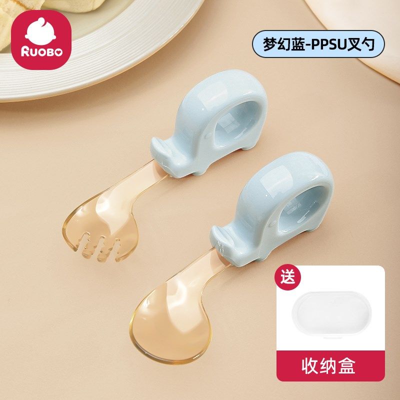 宝宝自主进食勺子婴儿学吃饭训练一岁儿童不锈钢辅食短柄叉勺硅胶,婴童用品,儿童餐具,淘宝优惠券,粉丝福利购,淘宝优惠卷