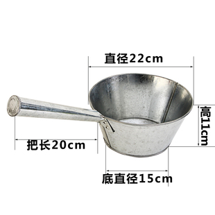 家用长把加厚防锈水舀子水勺铁把长柄水舀子水勺水瓢水勺铁包邮