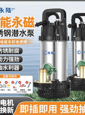 kt直流潜水泵12V24V伏家用48V60V72电动车水泵瓶小型浇菜灌溉抽水