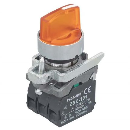 选择按钮 XB4-BK3365 三档 带灯旋钮 带灯转换开关 XB4-BK35B3