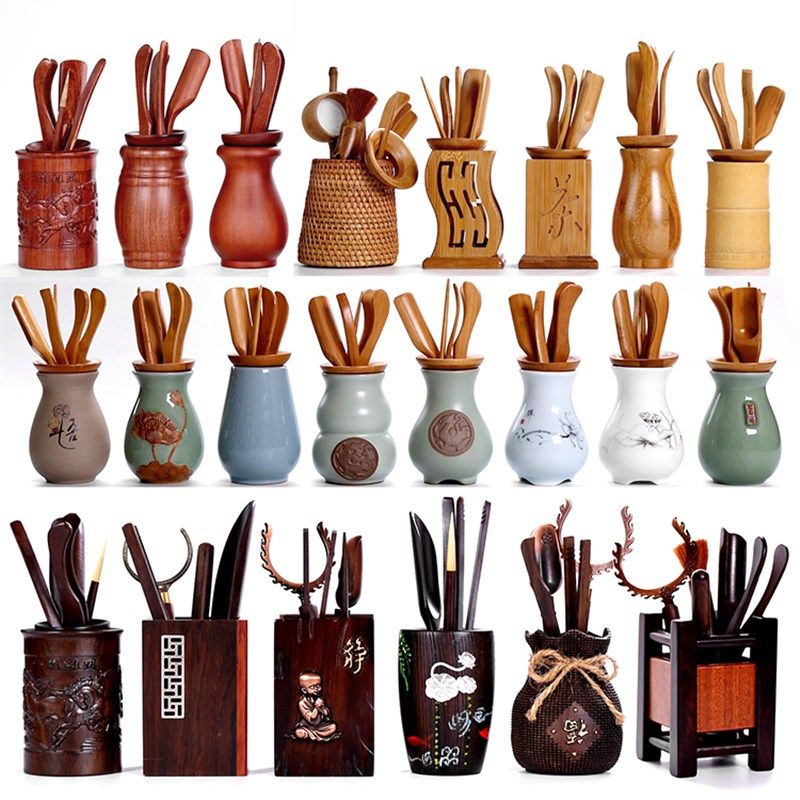 功夫茶具配件茶道六君子整套装黑檀实木茶夹竹制镊子茶杯茶叶夹子,畜牧/养殖物资,畜牧/养殖器械,淘宝优惠券,粉丝福利购,淘宝优惠卷