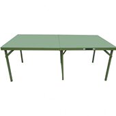 户外折叠铁桌子户外野餐烧烤便携餐桌钢板2X1铁桌野外庭院沙滩